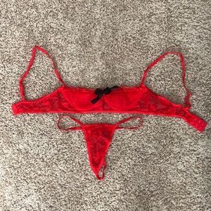 NWOT Red Lingerie set